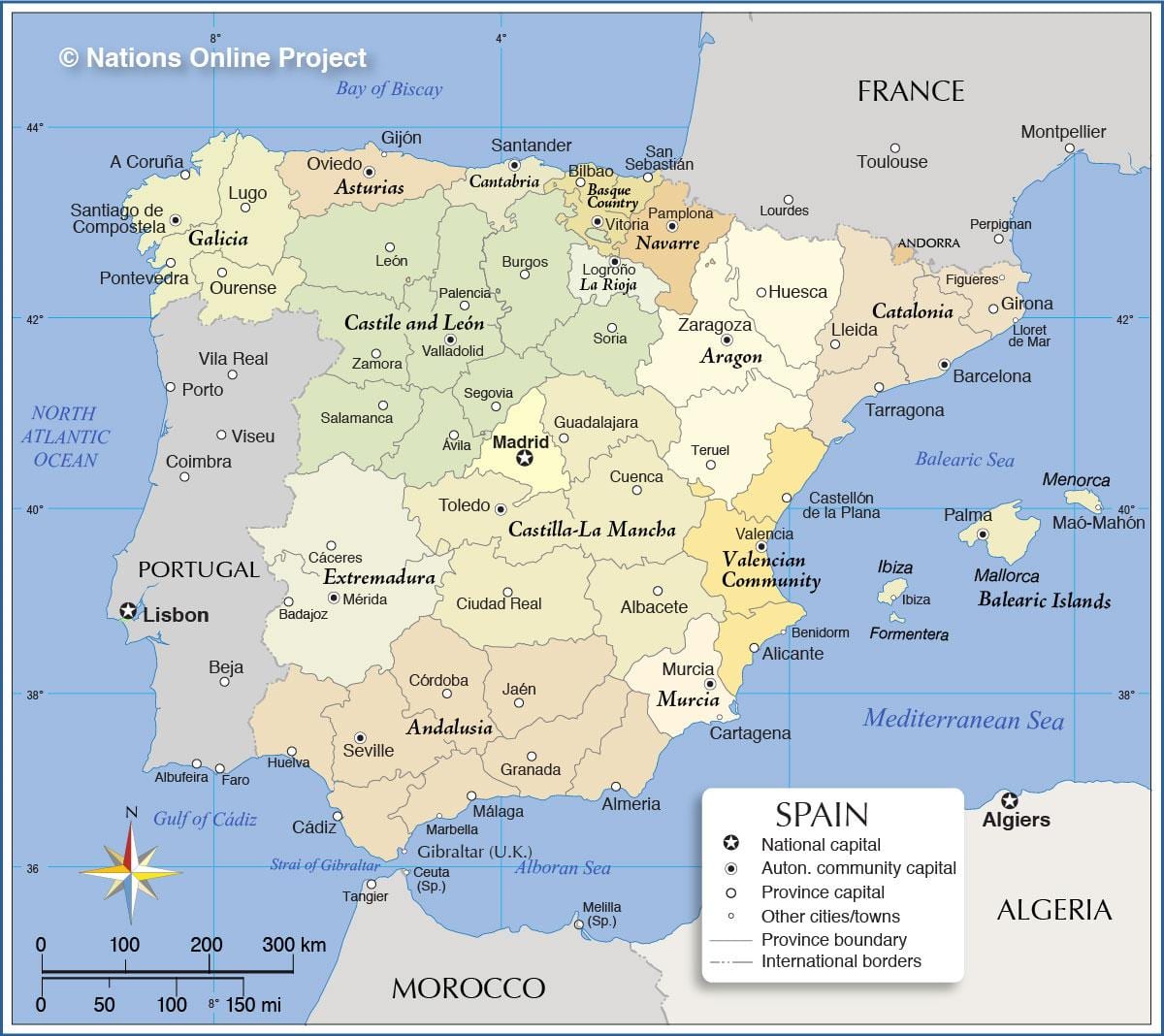 La spagna nella mappa
