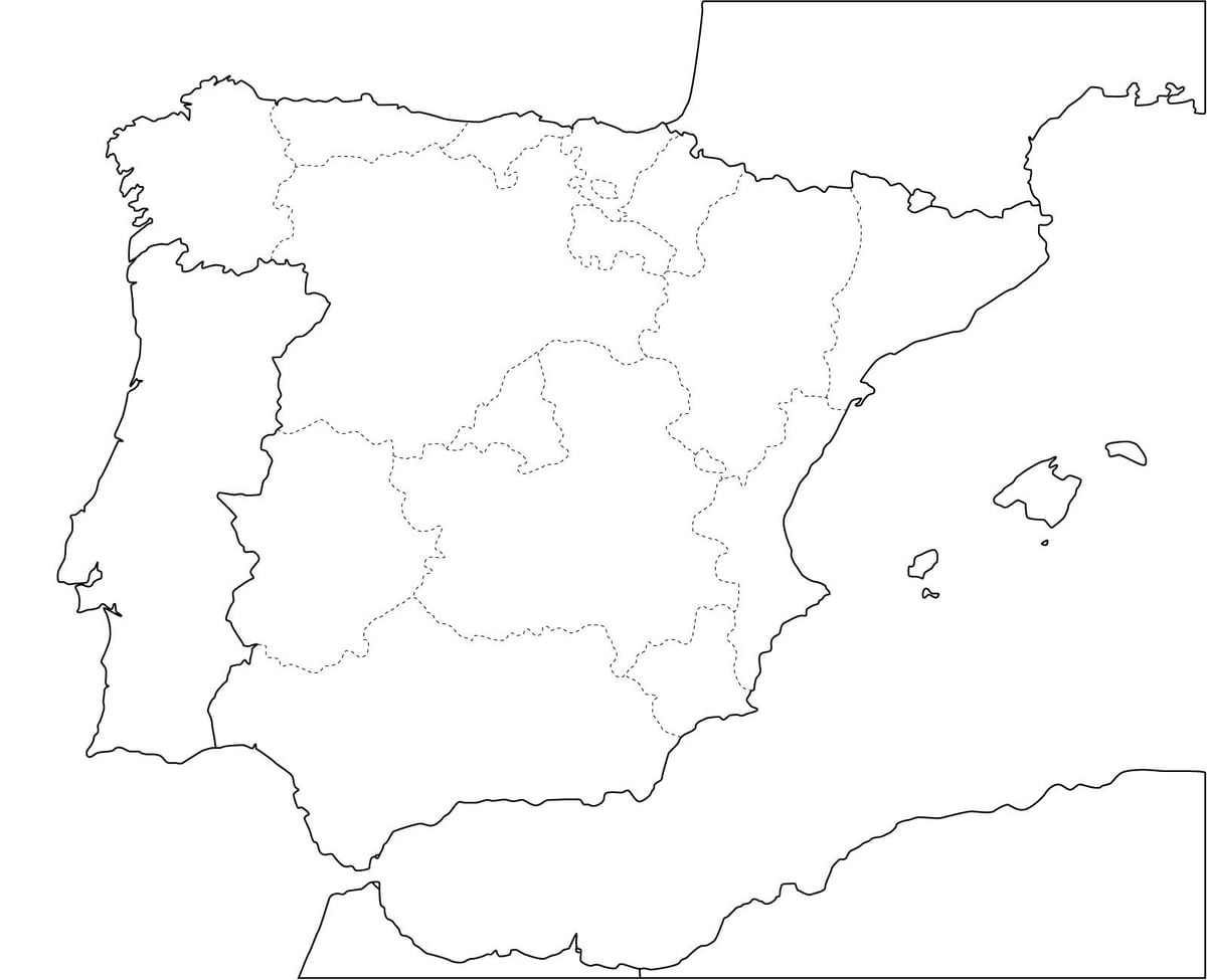 mappa semplice di Spagna