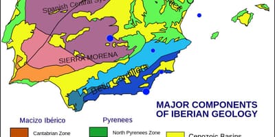 Mappa di Spagna geologico