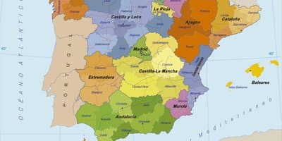 Mappa della Spagna e le sue isole