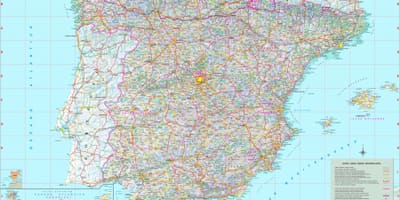 Etichettato mappa di Spagna