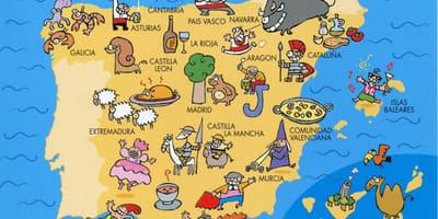 Spagna mappa per bambini