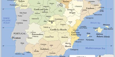 La spagna nella mappa