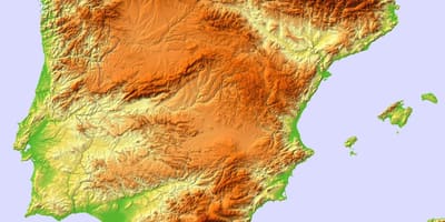 Mappa della Spagna di soccorso