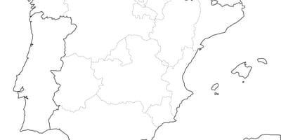Mappa semplice di Spagna