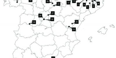 Spagna stazioni sciistiche mappa
