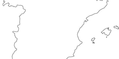 Contorno, mappa della Spagna con la città