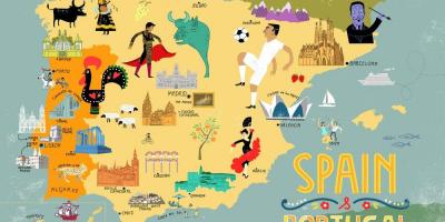 Spagna mappa turistica città