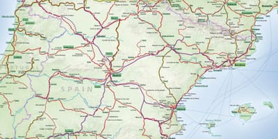 Mappa di Spagna rail
