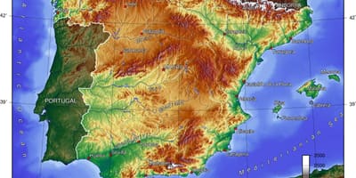 Mappa di Spagna geografia