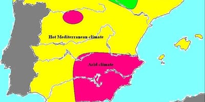 Mappa di Spagna clima