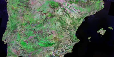 Mappa di Spagna satellitare