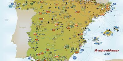 Mappa di Spagna turistiche
