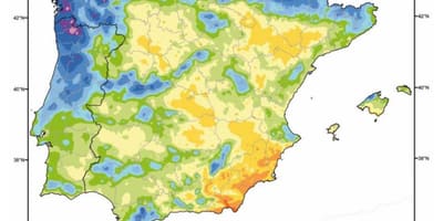 Spagna pioggia mappa