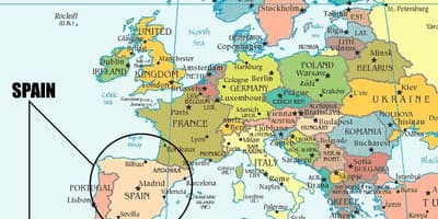 La mappa Spagna